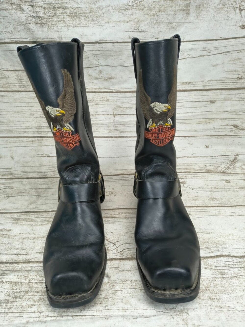Harley Davidson boots Harness Patriot Y2K Lug EAGLE Mens Boots Size 10 2E